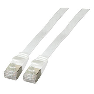 U/FTP Patch Cat.6A -  1.5 m Hvit Flat Nettverkskabel 10 Gbit