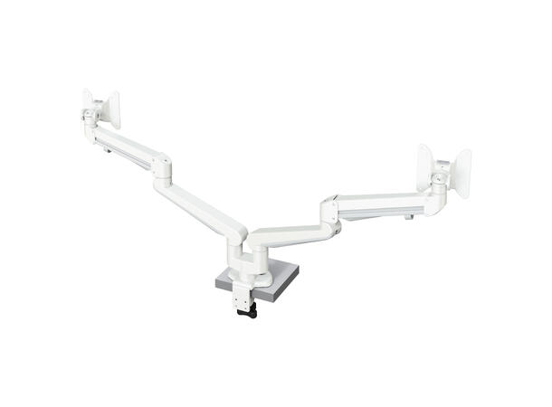 FF Elevate Dual Monitor Arm 52 Gassfjæret Hvit 
