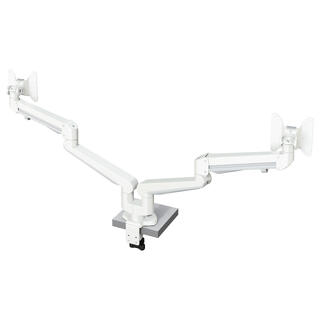 FF Elevate Dual Monitor Arm 52 Gassfjæret Hvit