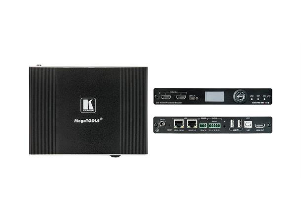 Kramer KDS7 Video over IP - EncoderDante Auto-switch 1G nettverk USB-C HDMI PD
