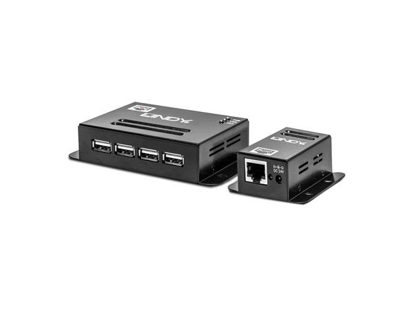 Lindy 4 port USB 2.0 Cat.5 Extender 1xTP Max 50 m Bus Power 