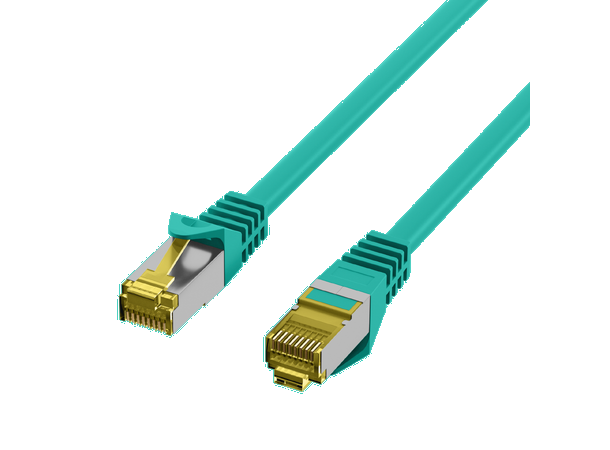 SFTP Patch Cat.7/6A -  1,5 m Grønn LSZH 600MHz 26/27AWG PiMF Halogenfri Snagless 