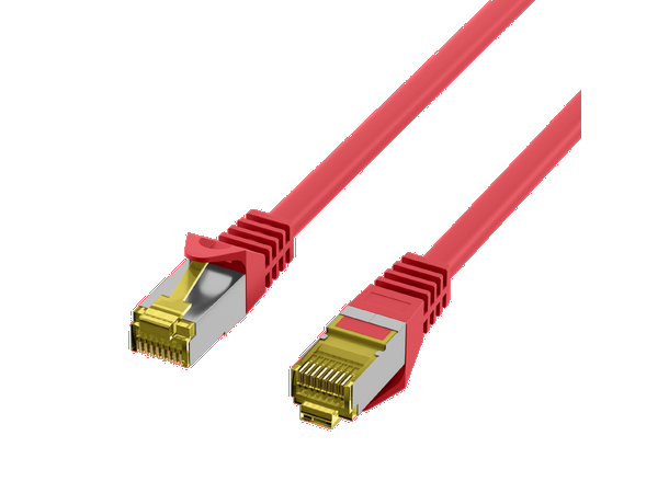 SFTP Patch Cat.7/6A -  1,5 m Rød LSZH 600MHz 26/27AWG PiMF Halogenfri Snagless 