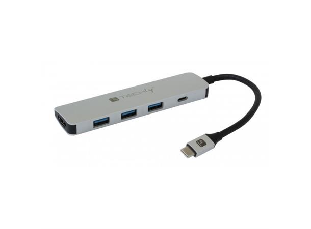 USB-C Docking Stasjon 4K HDMI 1x 4K30Hz  Hdmi, 3x USB 3.0, 1x USB-C PD