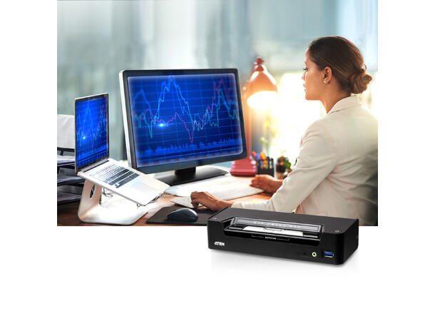 Aten KVM Switch 3-Port USB-C DP 4K 