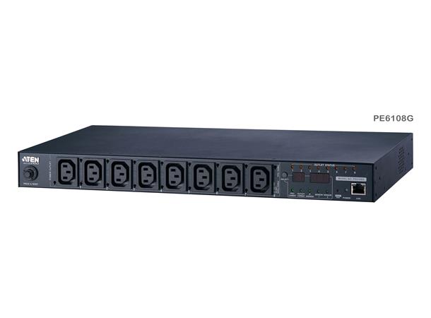 Aten PDU 8-port 15A/10A 1U Switched eco outlets