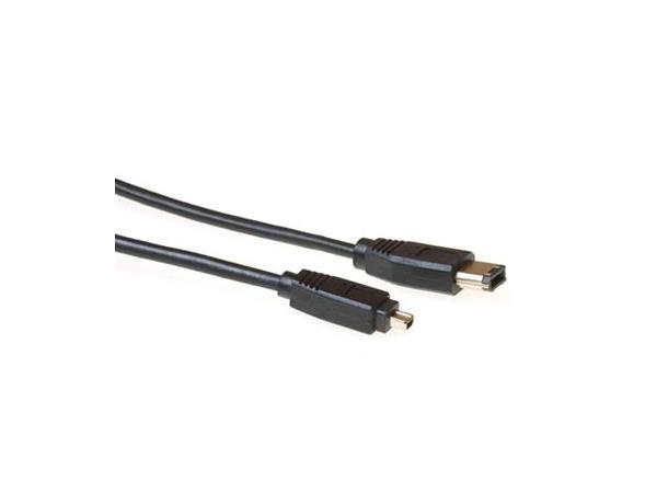 Firewire Kabel 6p-4p - 4,5 m Sort