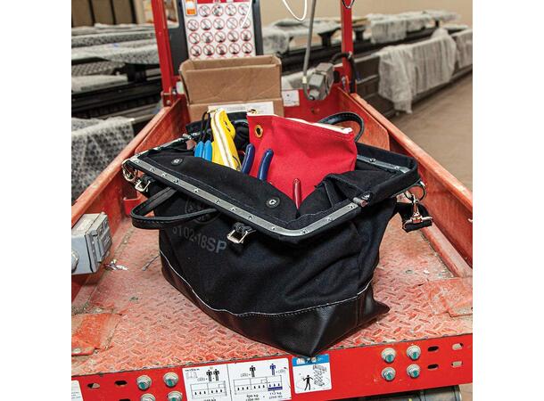 Klein Tools Deluxe Tool Bag 13 Lommer Sort Canvas 