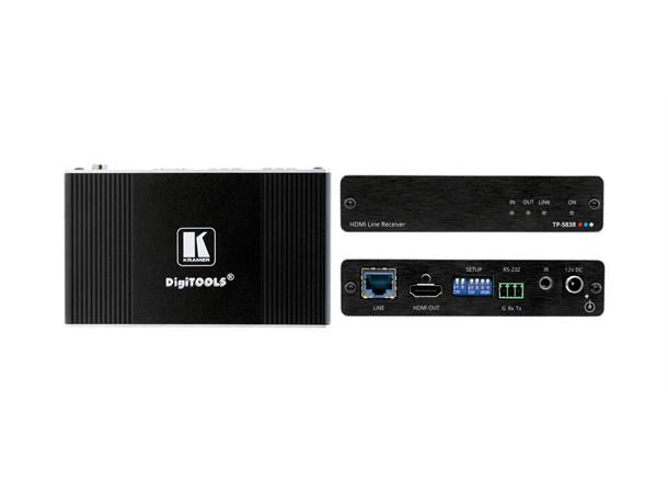 Kramer Extender 4K HDR HDMI - HDBaseT Rx RS-232 IR  Max70 m Power 12V 