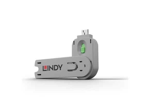 Lindy USB A Port Blocker Nøkkel, Grønn