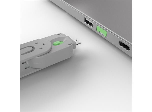 Lindy USB A Port Blocker Nøkkel, Grønn