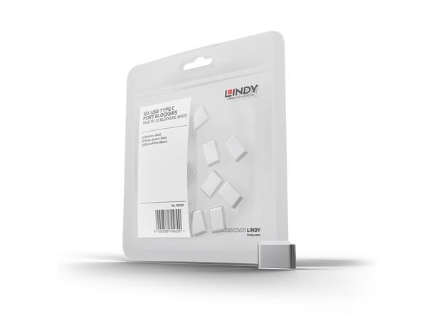 Lindy USB C Port Blocker 10xWhite 10 låser 