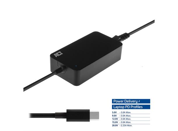 ACT USB-C Notebook Lader PD 45W 2.85 m 