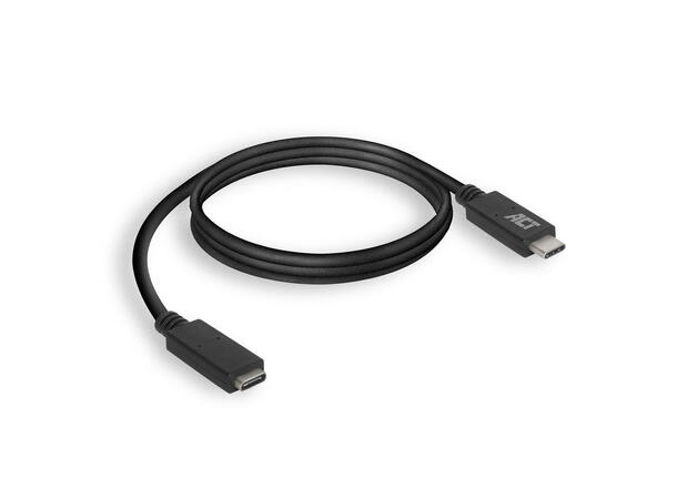 ACT USB-C, 3.2 Gen 1 Skjøtekabel- 2m USB-C M-F 5Gbps,  60W,  Video Alt Mode 