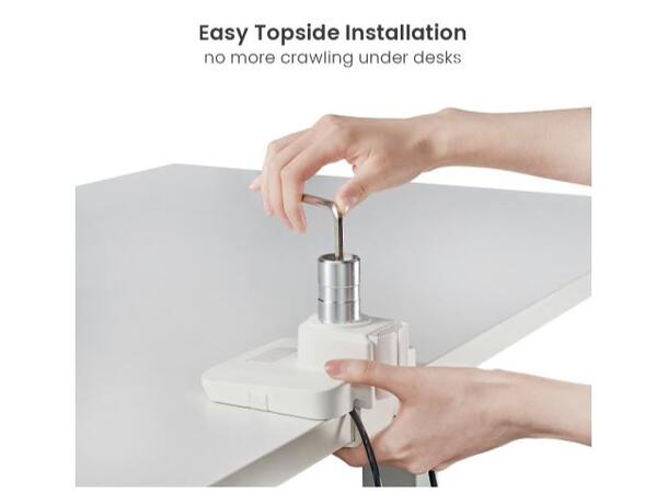 AiC Monitorarm Dobbel 2-20kg pr. skjerm Gassfjæret Skjermarm Sort 