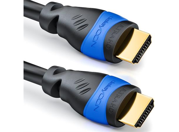 Deleycon HDMI High-Speed HQ-  1 m HDMI Kabel m/Ethernet Sort 4K 