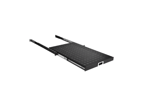 EFB Hylle 1U Uttrekkbar 550mm 1U Sort Max 30Kg 