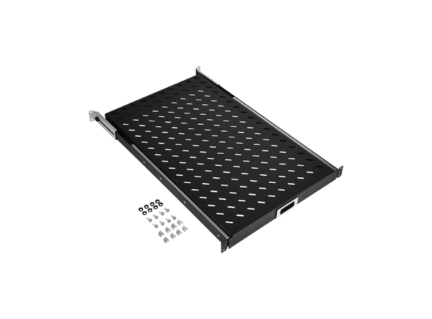 EFB Hylle 1U Uttrekkbar 550mm 1U Sort Max 30Kg 