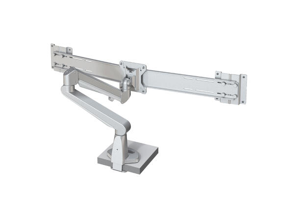FF Elevate Dual Monitor Arm 58 Gassfjæret Skjermarm Sølv 