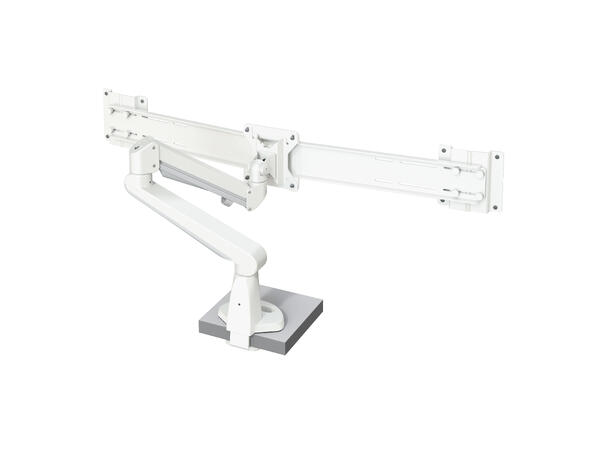 FF Elevate Dual Monitor Arm 58 Gassfjæret Skjermarm Hvit 