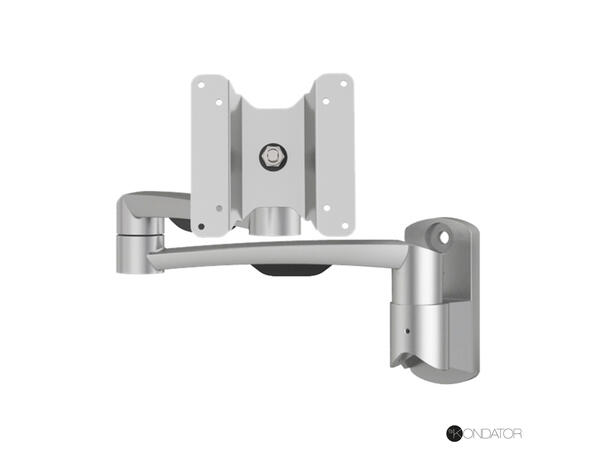 FF Monitorarm Vegg OSLO Sølv 1×14 kg, triple jointed monitor arm 