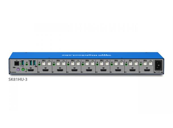 HighSecLabs Secure KVM 8p HDMI w/ fusb, NIAP PP 3.0 