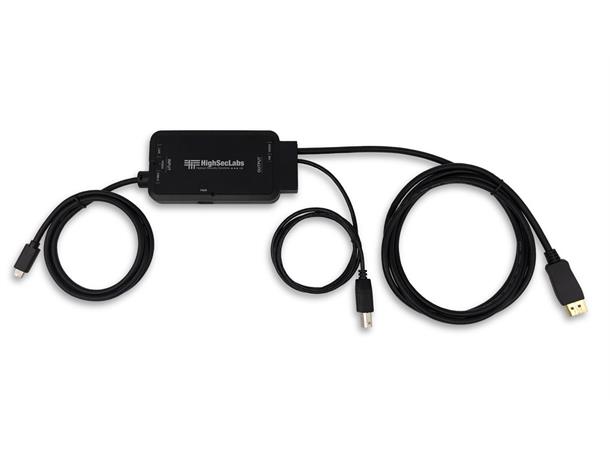 HighSecLabs USB-C KVM Cable Single-Head DP, Lan, Pwr 