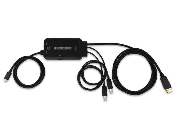HighSecLabs USB-C KVM Cable Single-Head DP, LAN, PWR 