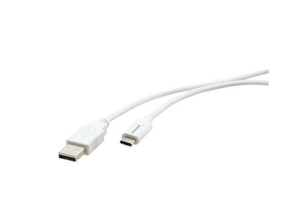 Kramer USB-C 2.0 Kabel C-A -  3m C(M) - A(M) USB Kabel Hvit 