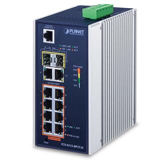 Planet Switch 8-p 10/100/1000T PoE 2xSFP 2x10/100/1000I ndustri IP30 DIN RPS