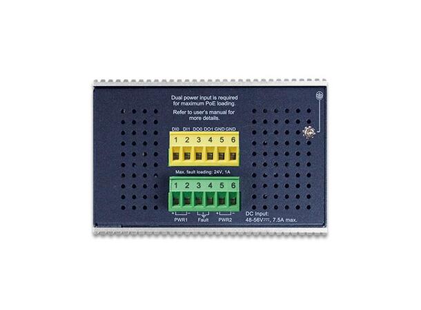 Planet Switch 8-p Gigabit 8xPoE++ 2xSFP Layer3 Industri IP30 DIN IPv6 