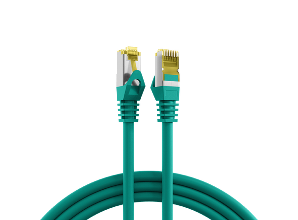 SFTP Patch Cat.7/6A -  3 m Grønn LSZH 600MHz 26/27AWG PiMF Halogenfri Snagless 