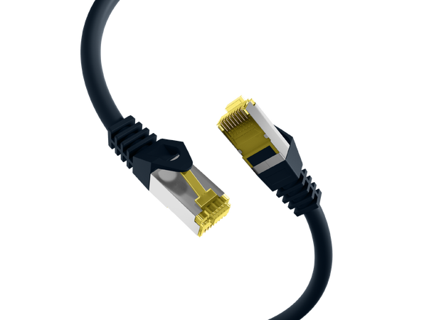 SFTP Patch Cat.7/6A -  3 m Sort LSZH 600MHz 26/27AWG PiMF Halogenfri Snagless 