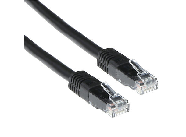 UTP Patch Cat.6 -  0,25 m Sort Nettverkskabel 250MHz 24AWG 