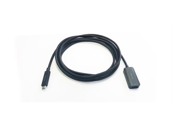 Kramer USB3.1 A Skjøtekabel C-A -  3 m 10Gbps C-A USB Kabel Sort 