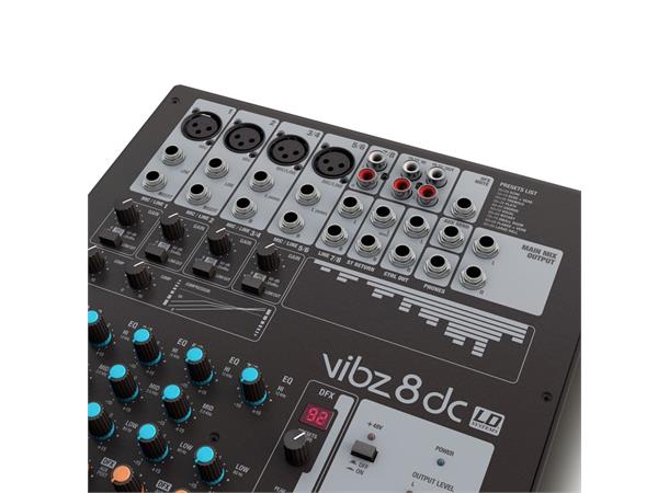 LD Mikser VIBZ 8 DC 8-Kanaler 4xMIC DFX Kompressor 