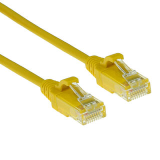 UTP Patch Cat.6 -  1,0 m Gul LSZH Slim 250MHz 28AWG Halogenfri Snagless