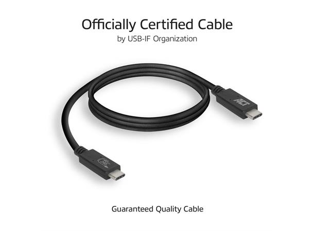 ACT Kabel USBC > USB-C (USB-IF)1.0 m USB4® 20Gbps Thunderbolt™3 | EPR 240W