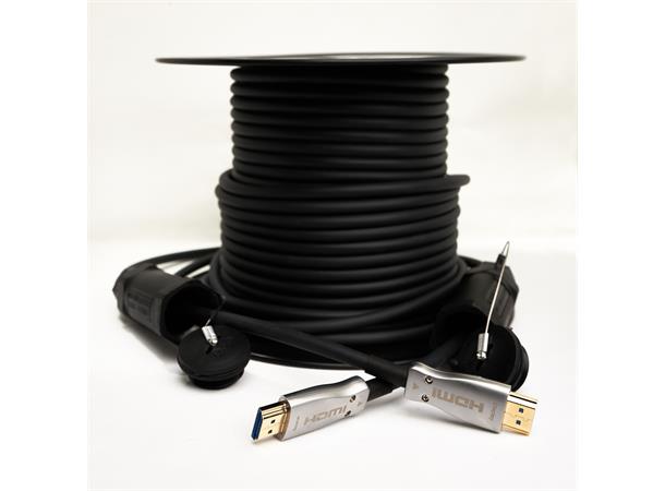 AiC HDMI Armert Hybrid 4K -  40 m HDMI 2.0 18Gbps 