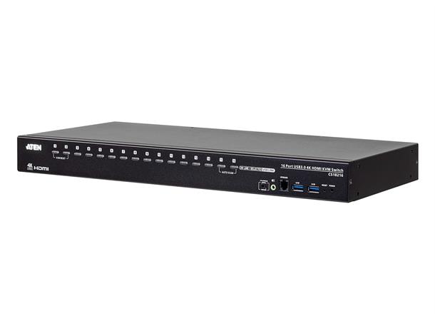 Aten KVM Switch 16-port HDMI 4K 19" HDMI USB Cascadable 