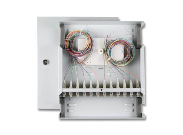 EFB Panel 1U SpliceBox 12 x SC/SC Pigt 50/125 OM3 6xSC Duplex 