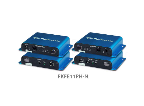 HighSecLabs Office KVM Extender USB, DP/Hdmi, RS232, Fiber 10km 