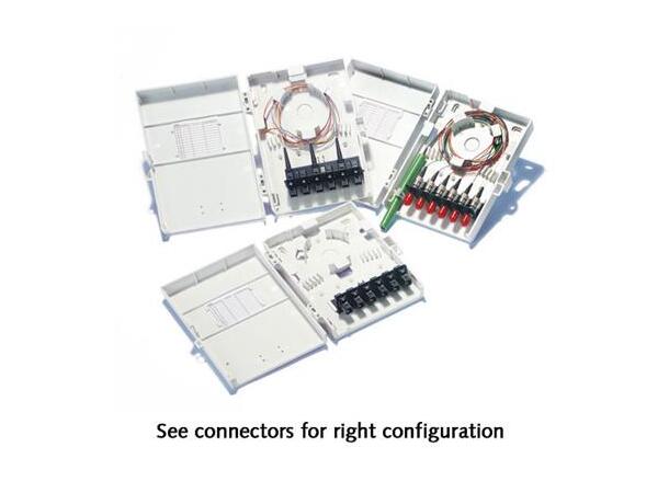 Molex Fiber veggboks 12x Duplex LC, OS2 Komplett, Hvit 