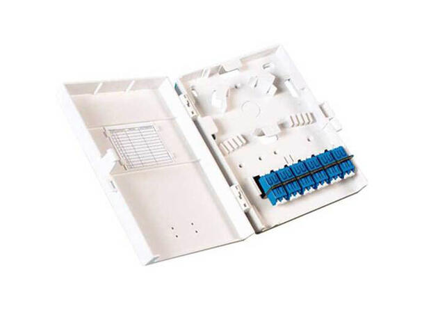 Molex Fiber veggboks 12x Duplex LC, OS2 Komplett, Hvit 