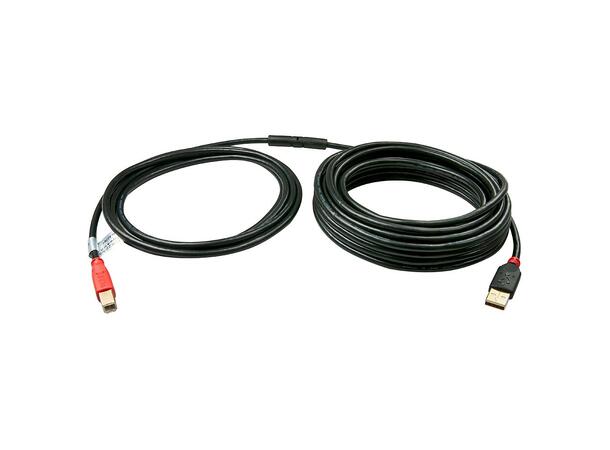 Lindy USB2 Kabel A-B - 10 m Aktiv A Hann - B  Hann Aktiv kabel