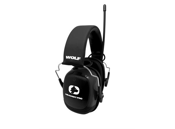Wolf Headset Pro Hørselvern m DAB Blueto Oppladbar 15-20 timer IPX4 