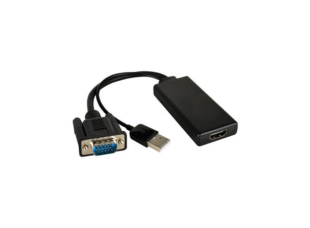 Kramer Adapter VGA > HDMI Videokilde: VGA med USB strøm og Audio 