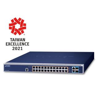 Planet Switch 24-p: 24xPoE+ 2xSFP 2x10G Layer3  95W PoE ++ Dual Mod Pwr Slots