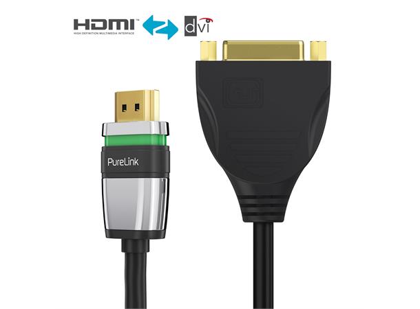 PureLink Portsaver Adapter 0,15m HDMI-M Lock > DVI-F