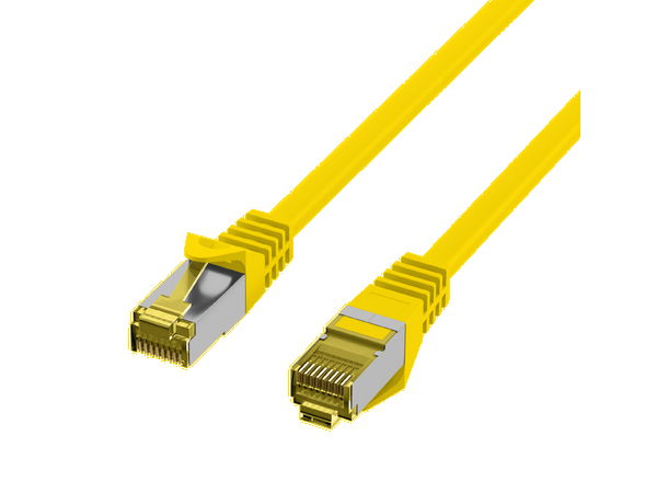 SFTP Patch Cat.7/6A -  3,0 m Gul LSZH 600MHz 26/27AWG PiMF Halogenfri Snagl 